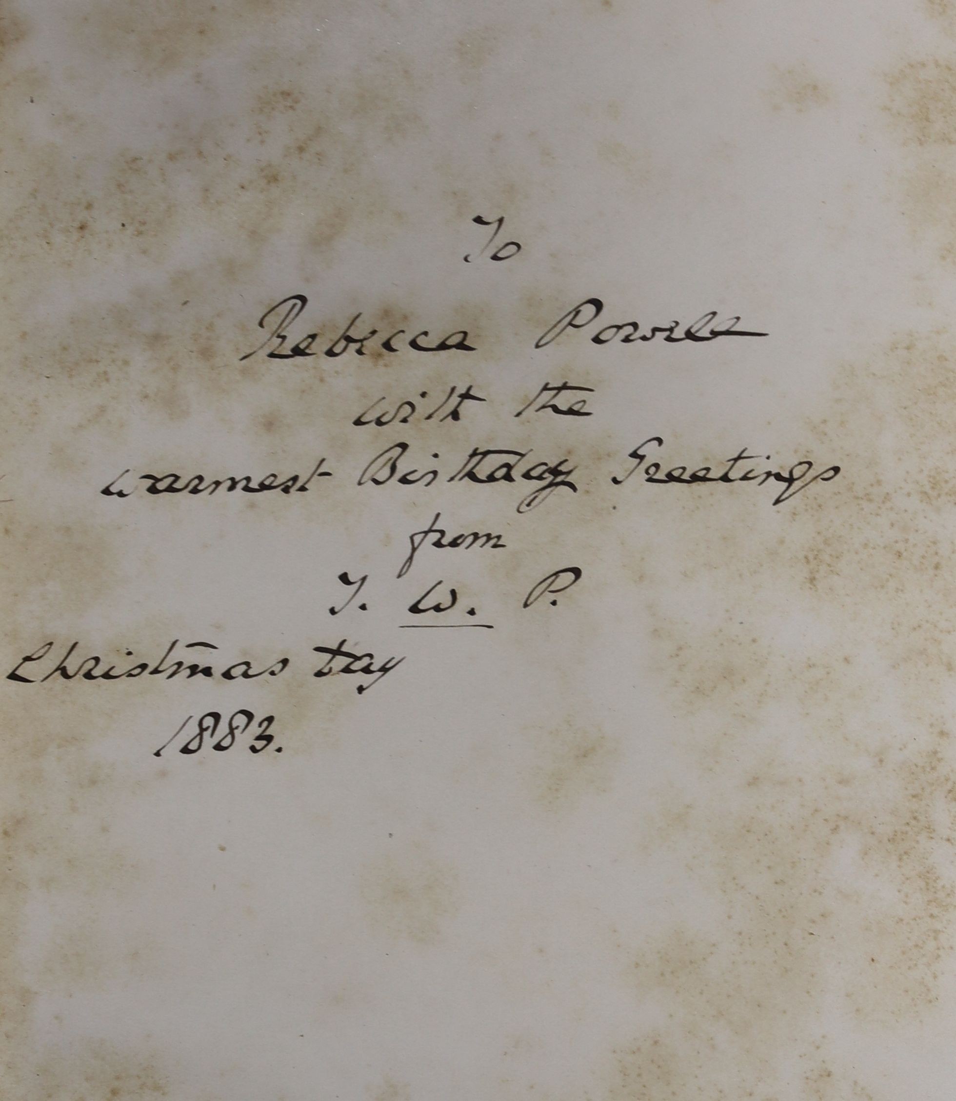 Wilkinson, Sir John Gardner. The Manners and Customs of the Ancient Egyptians. new edition, revised and corrected by Samuel Birch.... 3 vols. 27 engraved plates (mostly folded, some coloured) and num. text illus. (some f